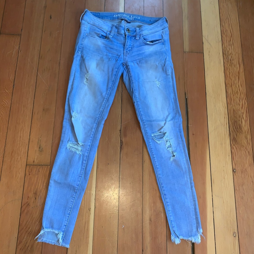 AE Super Low Rise Destroyed Jegging